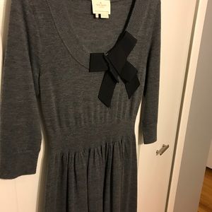 Kate Spade grey sweater dress with bow